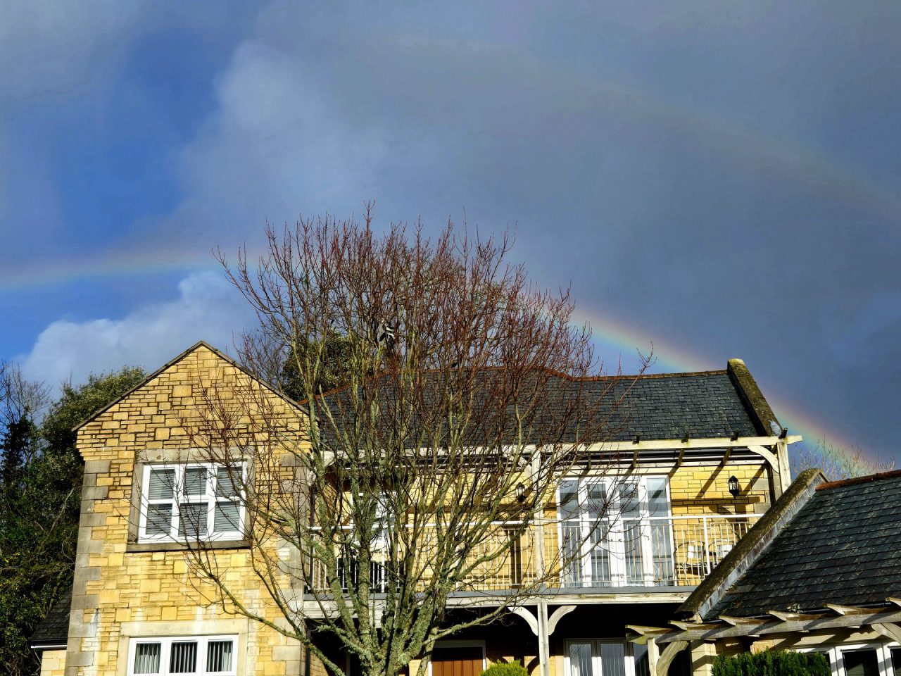 Double rainbow over Roscarrack after Storm Goretti